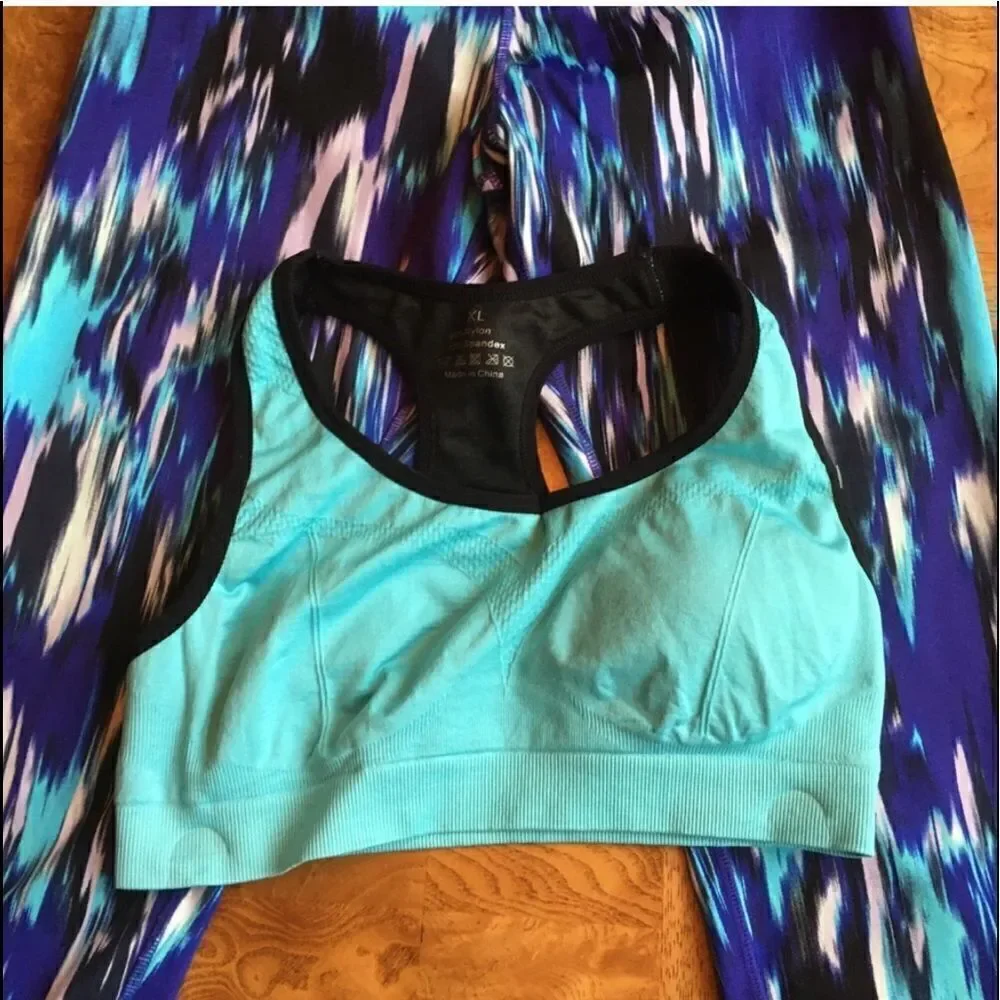 GREAT SPORTS Bra Light Blue and Black